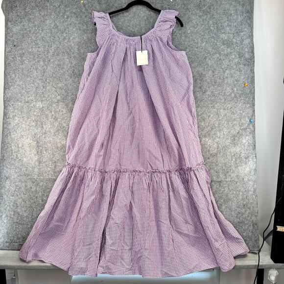 Hatch Smocked Secret Nursing Dress Lilac Gingham NEW size Small 1 - Picture 2 of 6